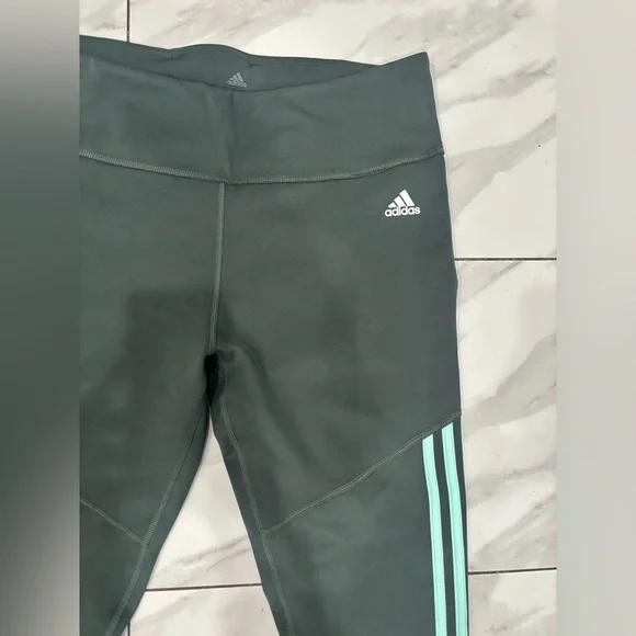 Green adidas 3-stripe leggings, SIZE: L - Picture 8 of 8